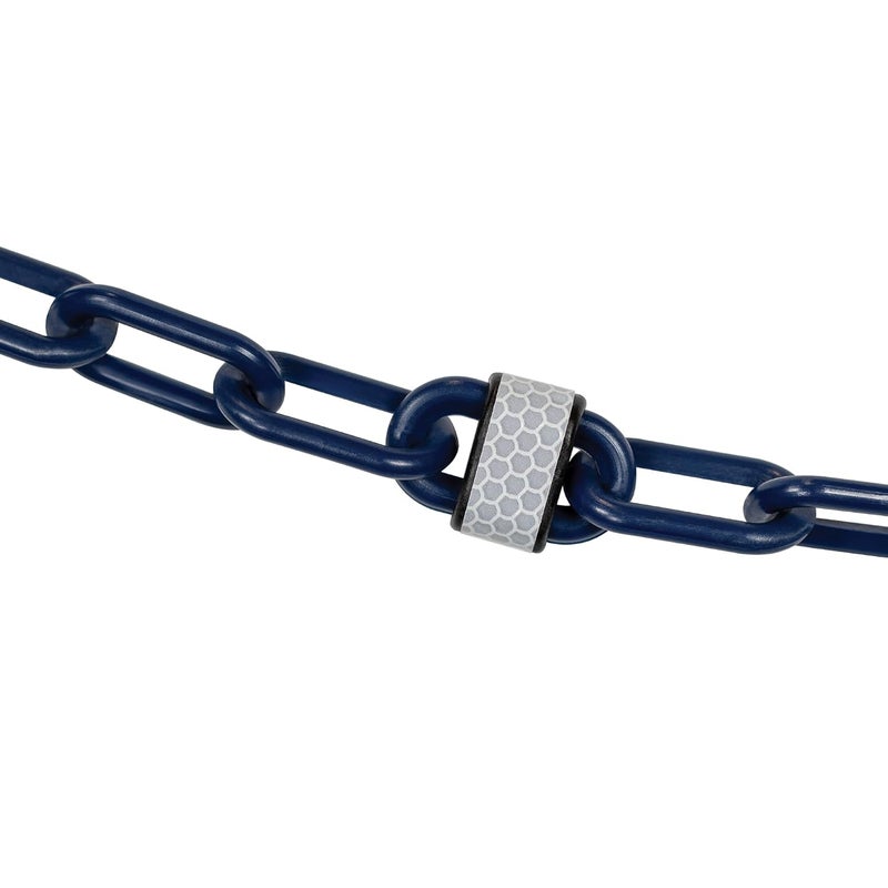 Reflective Plastic Barrier Chain, Cobalt Blue, 2-Inch Link Diameter, 25-Foot Length (52066-25)
